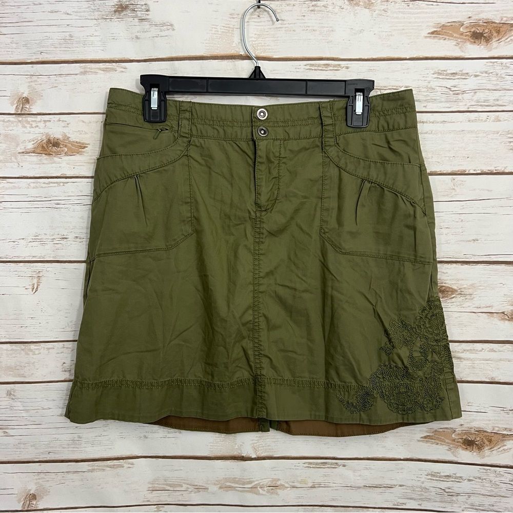REI Green Embroidered Active Athletic Outdoor Hiking Skirt Camping Gorpcore